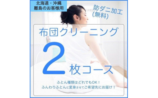 [№5895-0596]ふとんクリーニング 2枚 （なんでもOK） 北海道・沖縄・離島可