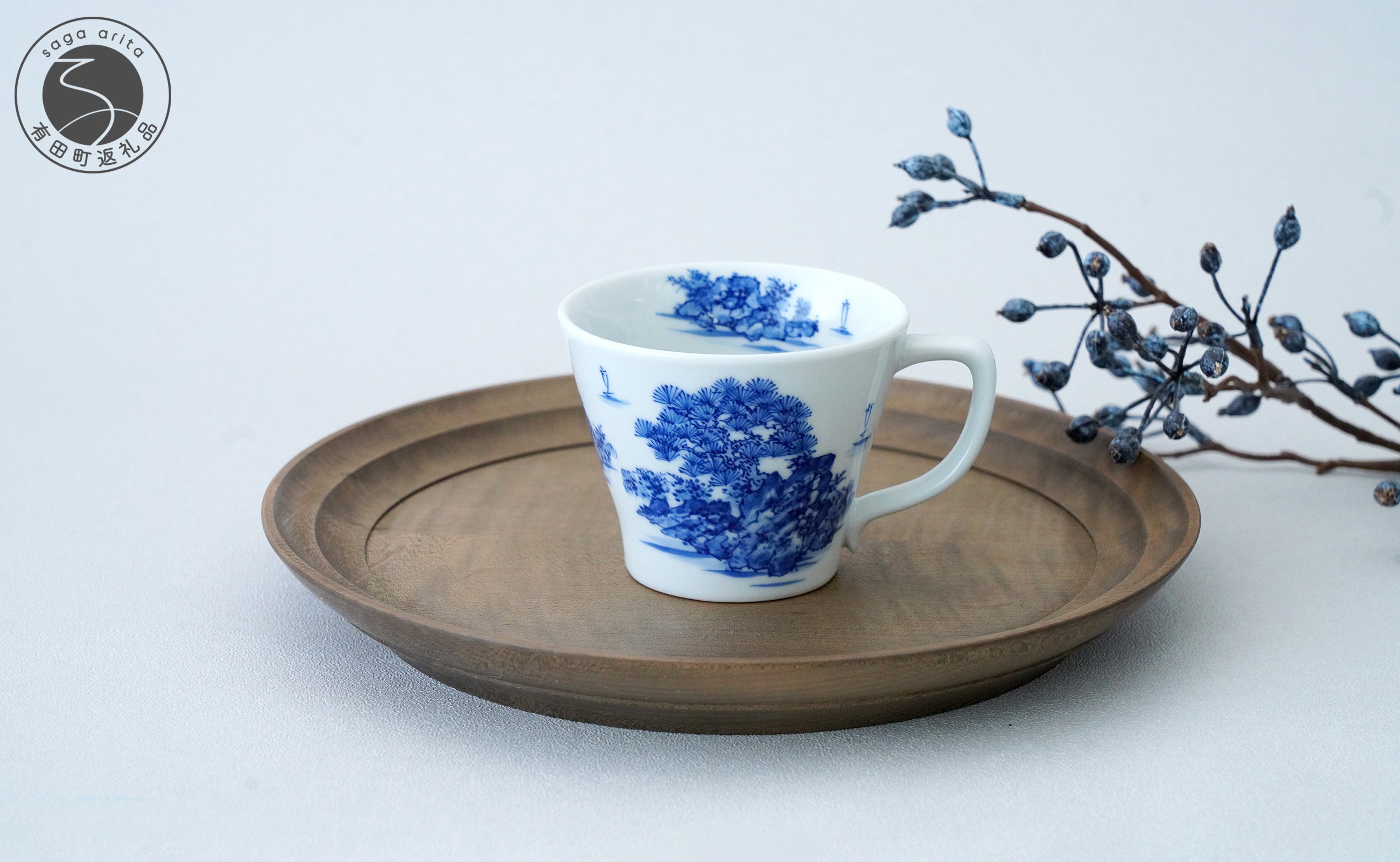 
                  有田焼 手描き 山水絵マグカップ 【起山窯】食器 うつわ 器 マグカップ 山水絵 ギフト | 20000円 2万円 | co016
                