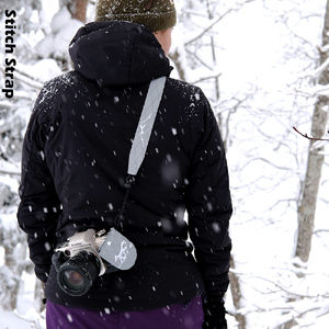 Stitch Strap GRAY カメラ用ストラップ レンズキャップホルダー付属 替え紐 オリジナルデザイン 新潟県 妙高市