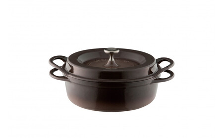オーブンポットラウンド 22cm 浅型　シェフモデル　【パールブラウン】
