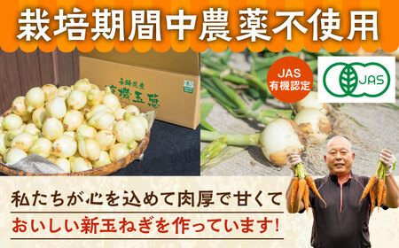 【2024年4月より順次発送】JAS認定 有機栽培 新玉ねぎ 8kg【百笑会】 [DA04]