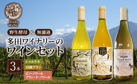 白ワイン 多田ワイナリー 辛口 野生酵母 白ワイン【3本】