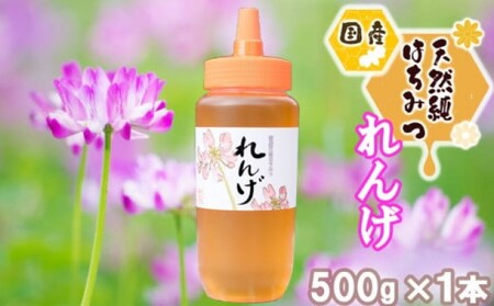 はちみつ 国産 天然 純はちみつ れんげ 500g ハチミツ 蜂蜜 とんがり容器 