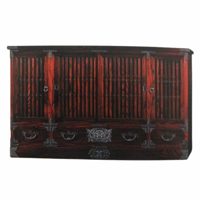 【ふるさと納税】 岩谷堂箪笥 サイドボード3号新 1台 伝統工芸品 家具 インテリア サイドボード キャビネット 和家具 和モダン 収納 木製 漆 南部鉄器金具 職人 岩手県 盛岡市 東北 岩手 盛岡 有限会社 中千家具製作所
