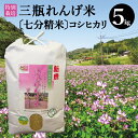 【ふるさと納税】 令和6年産 特別栽培米 三瓶れんげ米 コシヒカリ 七分精米 5kg 国産 米 無化学窒素肥料 減農薬 エコロジー米 美味しまね認証 安心 安全 ごはん こしひかり 令和6年度産 2024年産 環境保全型農業 れんげ草 特産品 お取り寄せ グルメ