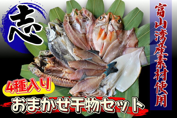 【ふるさと納税】富山湾産おまかせ干物セット「志」｜富山 干物セット 干物 詰め合わせ 冷凍 新鮮 海鮮 ギフト お取り寄せ 魚 魚貝類 魚介類 詰合せ 朝食 おかず セット 国産 北陸 富山県 富山湾 魚津市 送料無料