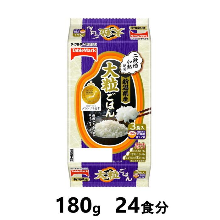 【ふるさと納税】新潟県産　大粒ごはん　180g×24食分　／テーブルマーク　パックごはん | お米 こめ 食品 人気 おすすめ 送料無料 魚沼 南魚沼 南魚沼市 新潟県産 新潟県 産直 産地直送 お取り寄せ