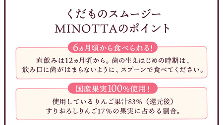 【ピジョン】国産くだものスムージーMINOTTA（ミノッタ）　とちおとめミックス×24個 6ヵ月頃から 飲料 スムージー 赤ちゃん ベビー 新生児 乳児 離乳食 国産果実 スムージー 朝ごはん おやつ