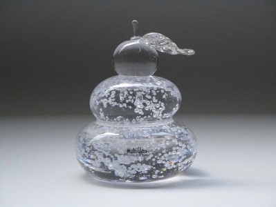 マルティグラスガラス置物　きらりもち[F4504]