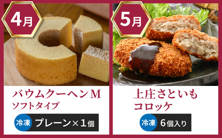 【越前おおの季節の恵み定期便　12回コース】　Aコース（毎月・全12回お届け）