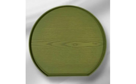 半月トレイ 若草色
