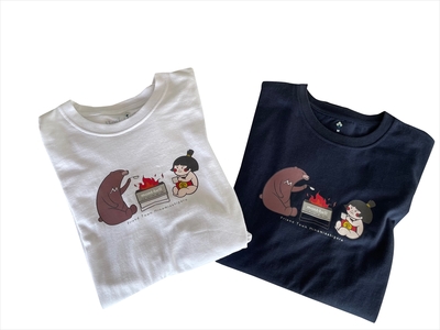 モンベルTシャツ 南足柄市オリジナルデザイン（焚火）＜ブラック/S＞【 神奈川県 南足柄市 】