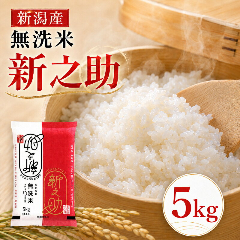 【ふるさと納税】無洗米 新潟産 新之助5kg 産地直送　お届け：寄附確認後、順次発送