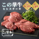 【ふるさと納税】宮崎県産特選 高原有田牧場直送 この華牛 ヒレステーキ（650g）　自然豊かな牧場育ちで、甘みのある脂はヘルシーで軽やか。赤身肉はコク深くてもちもち赤身部分のが味が強く幅広いメニューでお使いいただけます！ 牛肉 お肉 送料無料 故郷納税 25000円