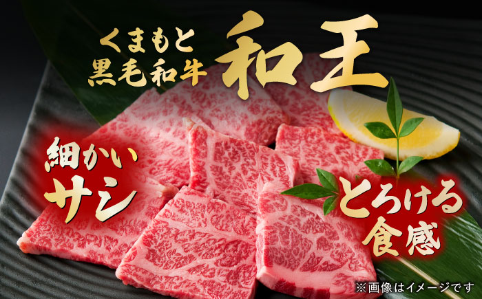 くまもと黒毛和牛 ｢和王｣ カルビ焼肉用 計約800g (約400g×2パック) / 牛肉 和王 黒毛和牛 肉 カルビ かるび 希少部位 熊本県 菊陽町【菊池地域農業協同組合】 [BHBQ011]