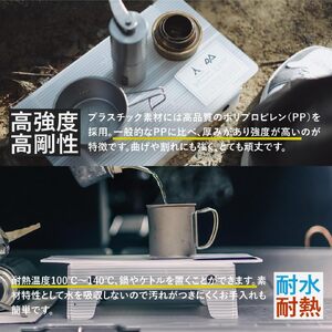 TokyoCamp エアライトテーブル(2点・ブラック＆ブラック) 超軽量 アウトドアテーブル テーブル 折りたたみ式 コンパク1ト 軽量 キャンプ ハイキング 登山 ウルトラライト バックパッキング