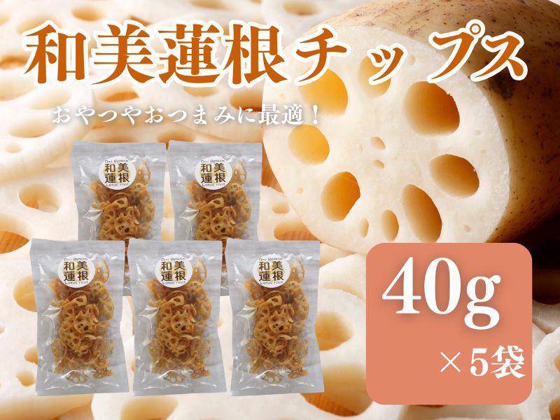 【ふるさと納税】和美蓮根チップス 40g×5袋