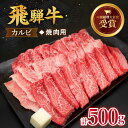 【ふるさと納税】 飛騨牛 カルビ(焼肉用) 500g 国産 ブランド牛 和牛 多治見市/肉のひぐち [TDC001]