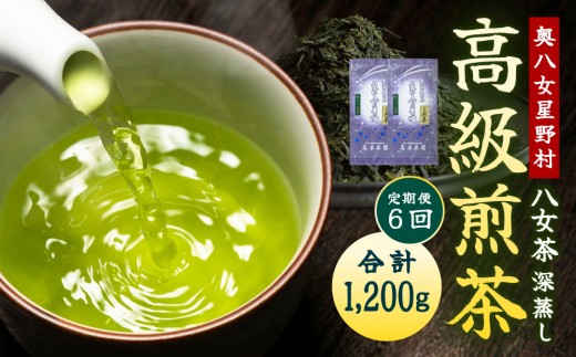 ≪定期便・全6回≫奥八女星野村 八女茶 高級煎茶 深蒸し茶 100g×2袋