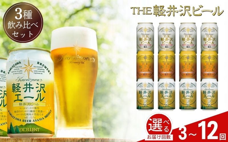 
            【選べる定期便】クラフトビール THE軽井沢ビール 3種12缶 飲み比べ セット | 軽井沢ブルワリー 350ml クラフトビール 地ビール 缶ビール ビール 飲み比べ 定期便 長野県 佐久市 
          