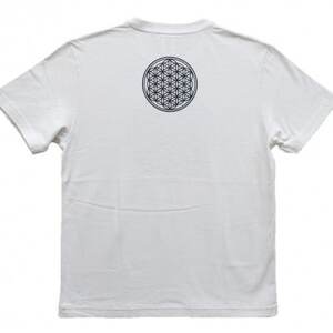 Tシャツ フラワー・オブ・ライフ 麻炭 ヘンプ生地 (半袖 Sサイズ)【1620167】