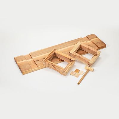ふるさと納税 岩泉町 木製ベンチ(座面サイズ小&脚2種set)　分解収納可能な組立式ベンチ |  | 01