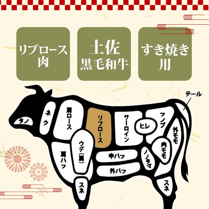 【定期4回】土佐 黒毛 和牛 すき焼き用 計4kg【1kg×4ヶ月連続お届け】4Jコース