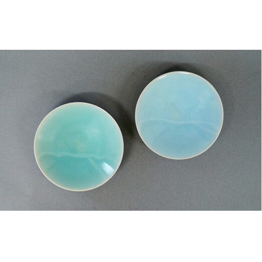 翡翠・天青小皿2枚セット 有田焼 青磁 食器 取皿 作家 梶原大敬 茂正工房 A12-106_イメージ3