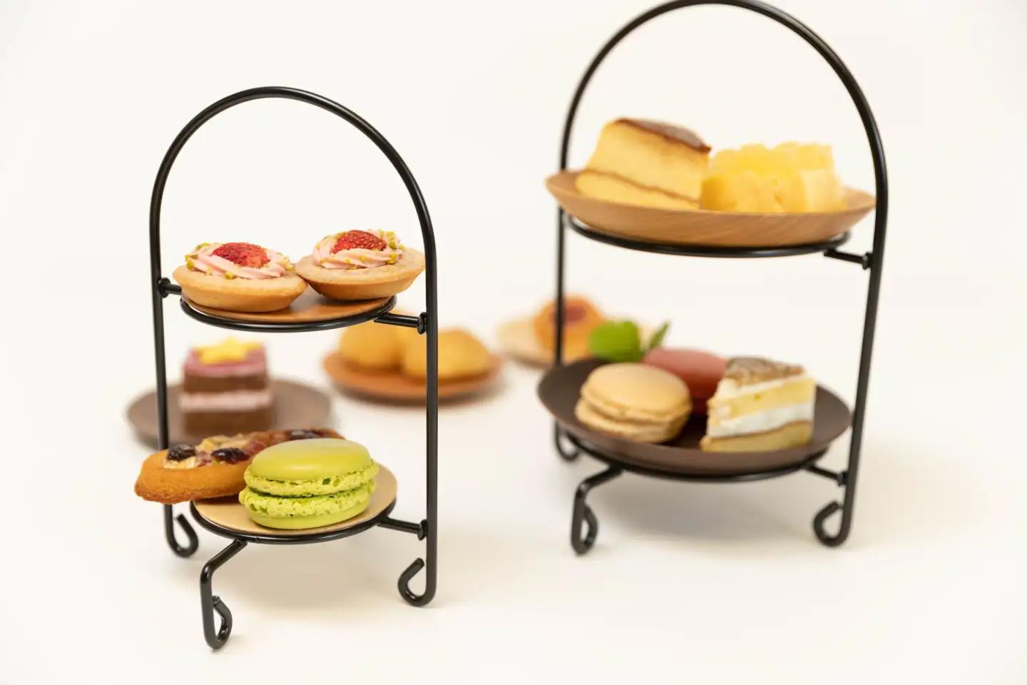 めいめい皿とスタンドセット　桜/楓【木 雑貨 食器 ティータイム プレゼント アクセサリースタンド 日本製 神奈川県小田原市 皿 皿】