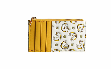 【浅草文庫】フラグメントケース〈猫柄〉(カラー：ミケ（黄色系）)