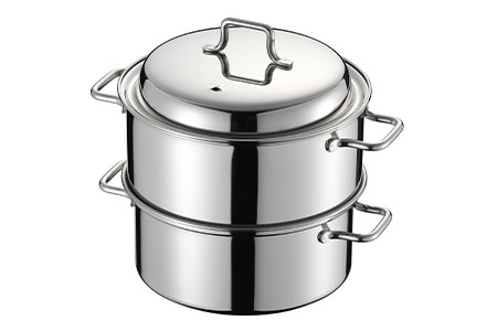 コンパクトスチームポット 17cm 蒸し器 スチーマー ステンレス製 キッチン用品 調理器具 IH対応 蒸し器