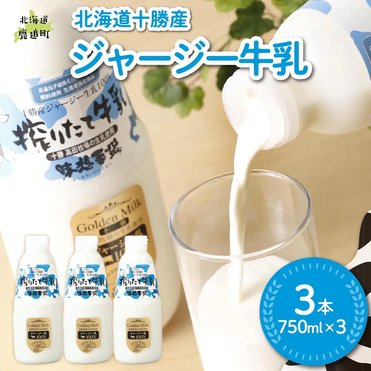ジャージー牛乳 750ml ×3 SKM046