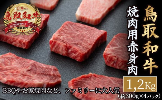 鳥取和牛 焼肉用赤身肉 1.2kg 国産 牛肉 焼肉 小分け 赤身 ウデ モモ バーベキュー 和牛 黒毛和牛 国産 ブランド牛 鳥取県 倉吉市