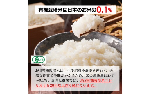 令和8年産 新潟県上越産 有機栽培米 コシヒカリ 定期便 5kg×3回 計15kg【白米】 JAS有機栽培 こしひかり 新米 おおた農場 上越市