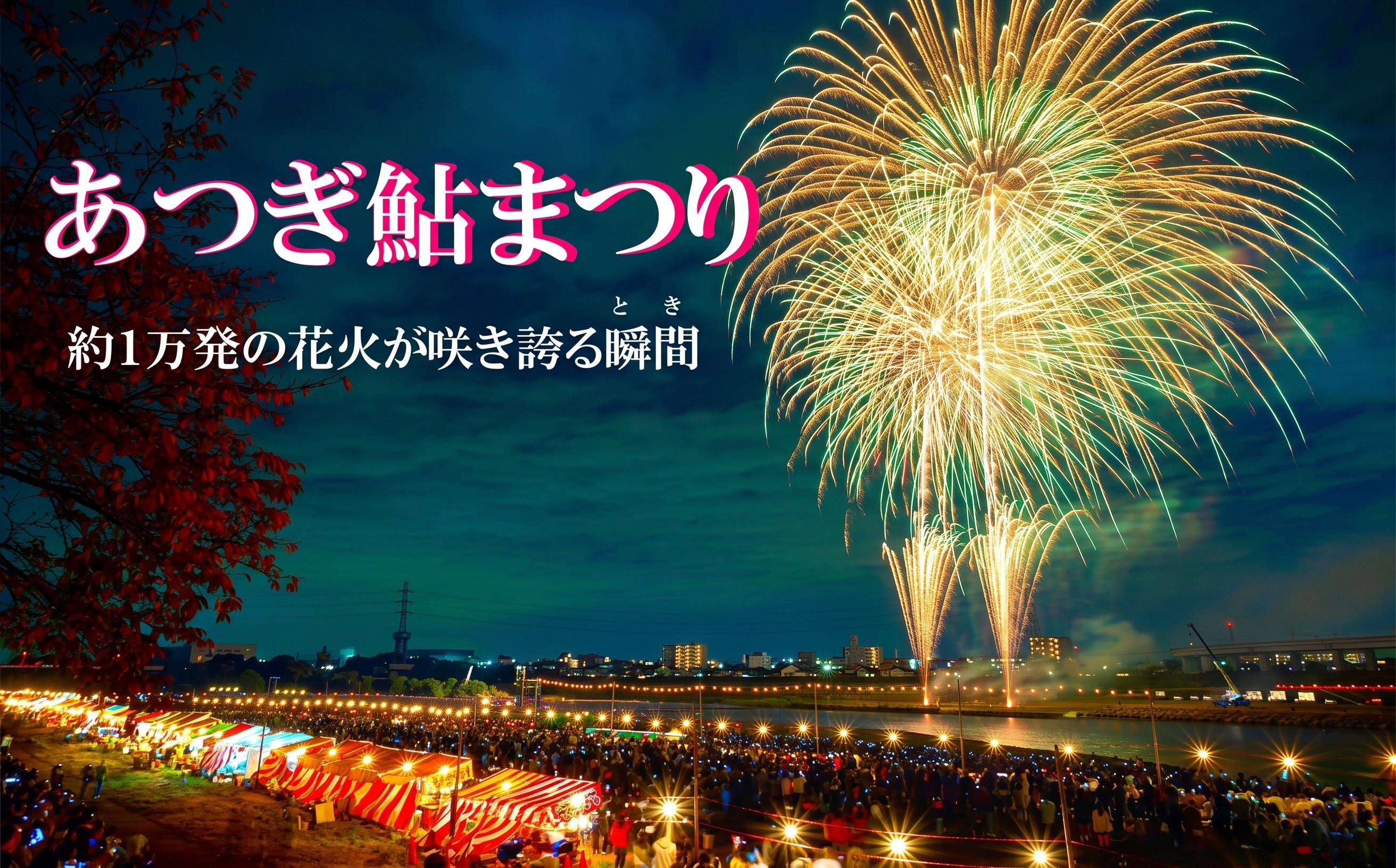 
                  第80回 あつぎ鮎まつり大花火大会 観覧席  ／ イベント 祭り はなび 花火 ナイアガラ スターマイン 神奈川県 厚木市
                