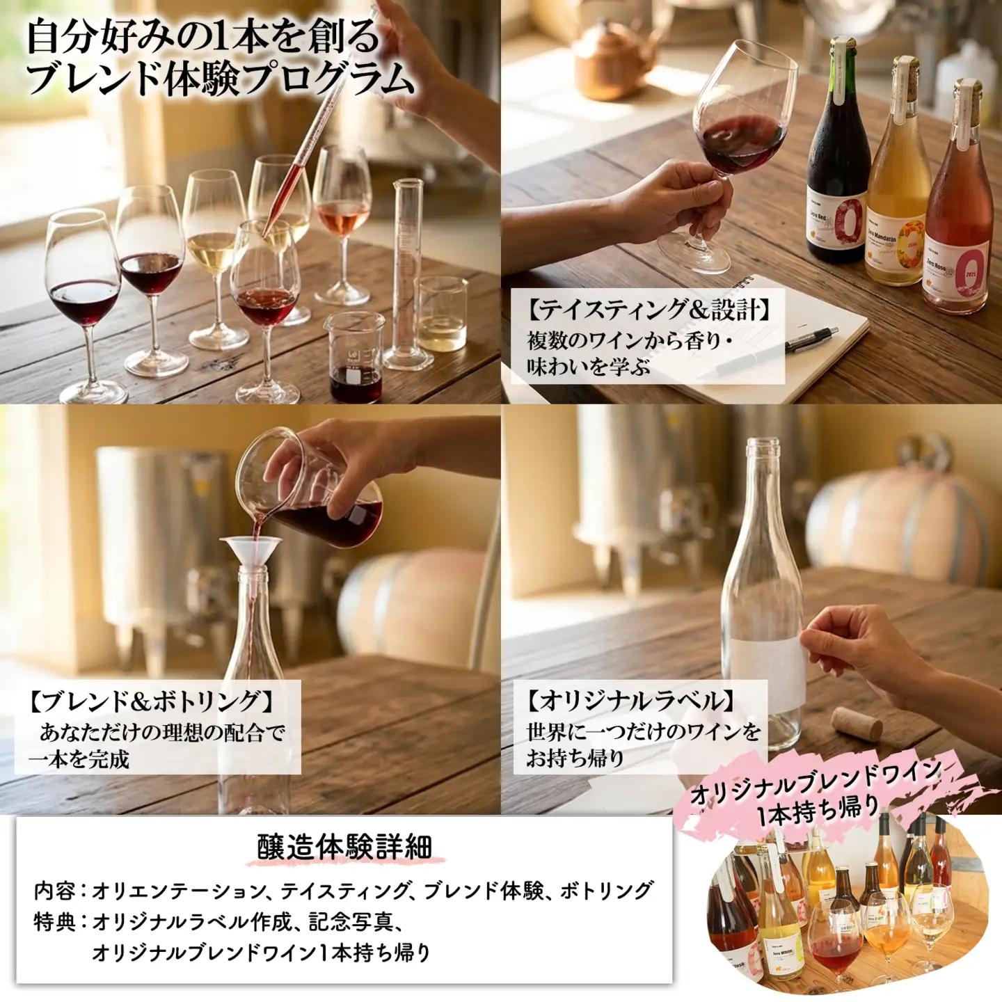 オリジナルワインブレンド体験 1名様利用券 ワイン1本付き 酒 お酒 K2712