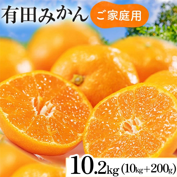 【先行予約】【数量限定】濃厚有田みかん(ご家庭用) 10.2kg(10kg+200g(傷み補償分)) ※2025年10月上旬～2026年1月下旬頃に順次発送予定 ※北海道・沖縄・離島への配送不可 