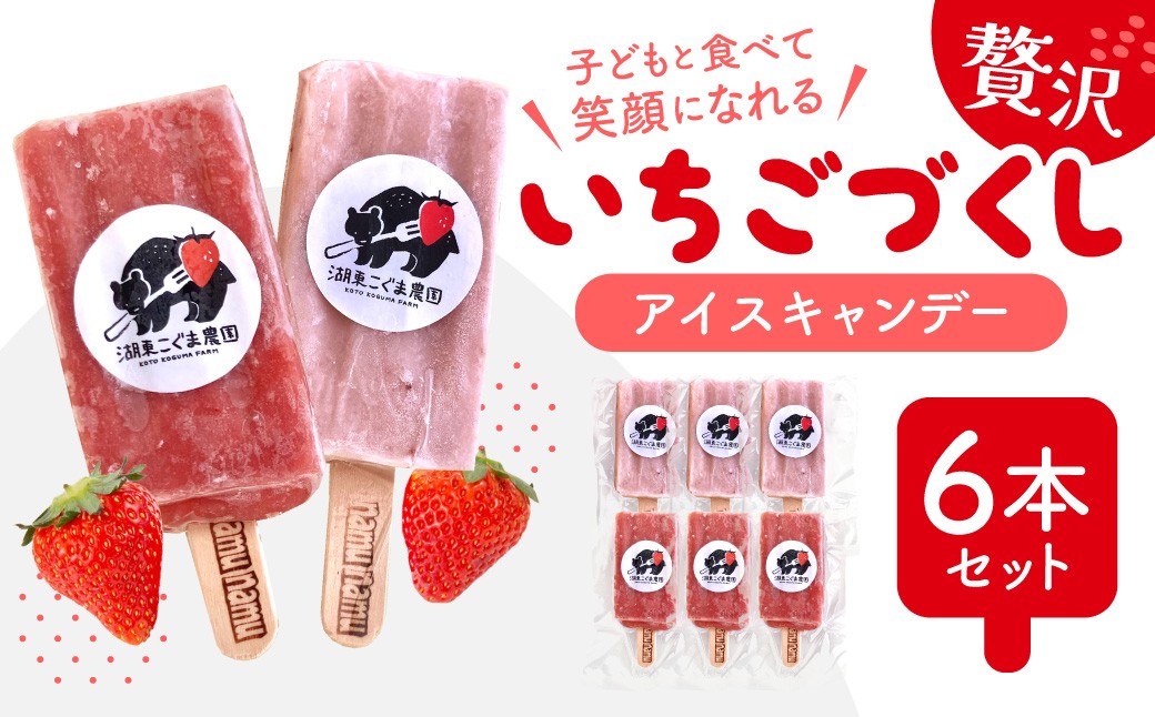 
            いちご農家の贅沢いちごづくしアイスキャンデー6本セット（いちご・いちごミルク） 湖東こぐま農園 滋賀県 東近江市 O-I20 いちご アイス キャンデー 6本 贅沢 いちごミルク 湖東こぐま農園 手作り ホームメイド ご当地アイス アイスクリーム スイーツ デザート 完熟 いちご農家 滋賀県 東近江市
          