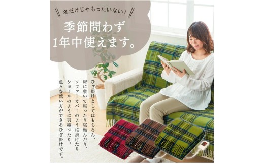 【チョコブラウン】【160×120cm】色々使える!ワイドサイズ暖か電気ひざ掛け