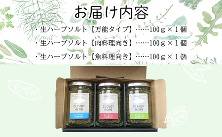 限定生産！手摘み生ハーブソルト詰め合わせ