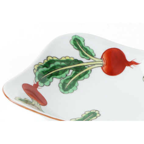 源右衛門窯 赤絵蕪絵 角型 鉢 器 食器 鉢 蕪絵 野菜 有田焼 A45-282_イメージ5