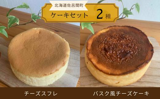 2種のケーキセット（チーズスフレ・バスク風チーズケーキ） 【 ふるさと納税 人気 おすすめ ランキング 菓子 焼菓子 チーズスフレ チーズケーキ バスク風 甘い 美味しい 北海道 佐呂間町 送料無料 】 SRMJ018