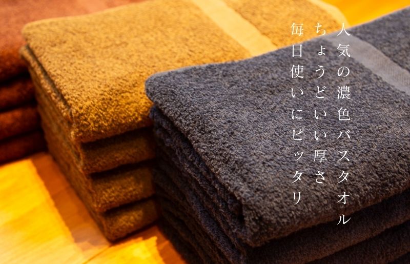 濃色カラー バスタオル 4枚（ネイビー） 【泉州タオル 国産 吸水 普段使い シンプル 日用品 家族 ファミリー】 G1127