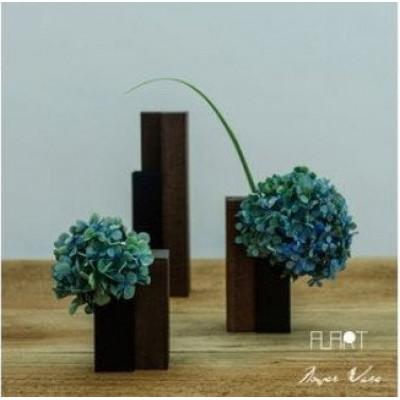 ふるさと納税 足利市 ALART〈アルアート〉　MUKU柱　漆黒　SMLセット 花器