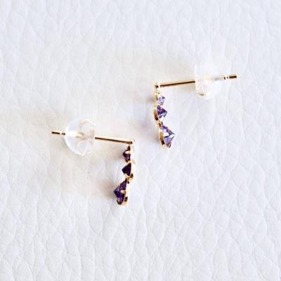 ふるさと納税 甲府市 【ジュエリー】K18 イエローゴールド アメシスト ピアス 保証書付 SIA-2744 |  | 02