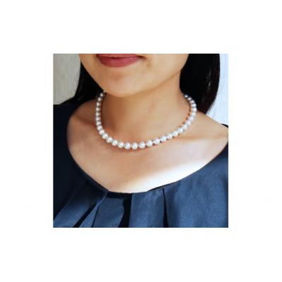 ふるさと納税 志摩市 志摩産あこや真珠 【準花珠 ネックレス】 8.5-9.0mm パールネックレス(金具1)