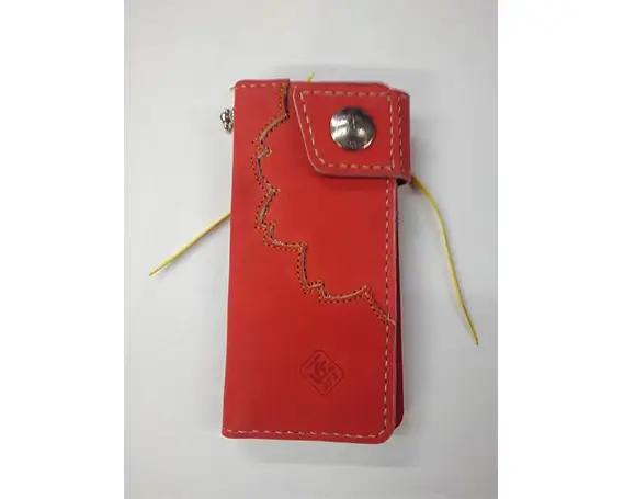 野球グローブの革製！長財布　紅桜 No.064