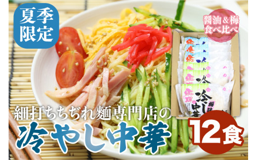【夏季限定 4～9月発送】冷やし中華 ノーマル＆梅味 計12食（2食入3袋）× 2 常温保存 老田屋 seas1