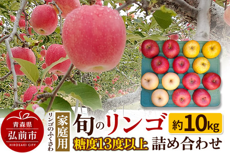 【レビューキャンペーン】【25年11月～発送】りんご 家庭用 旬のリンゴ詰め合わせ 約10kg 糖度13度以上