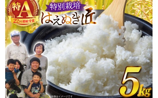 米 令和8年産 厳選米 匠 特別栽培米 はえぬき 5kg [金子農園 山形県 高畠町 tk06ays950045] 精米 白米 米 お米 ブランド米 ごはん ご飯